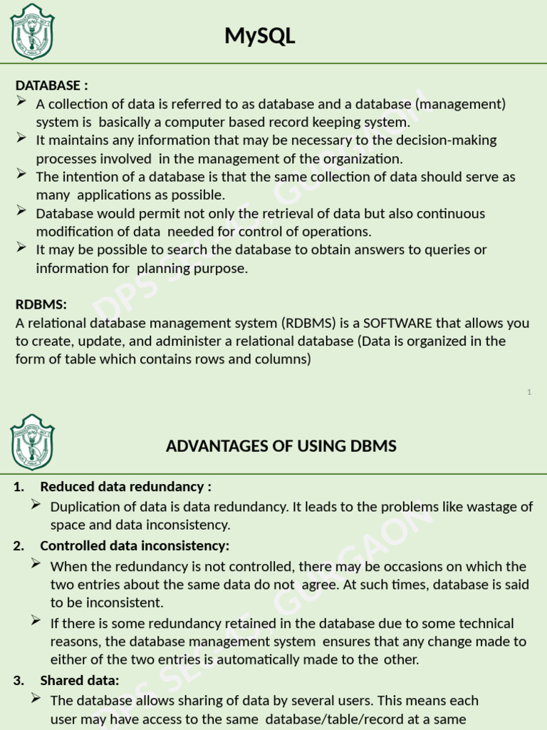MySql Intro Final | PDF