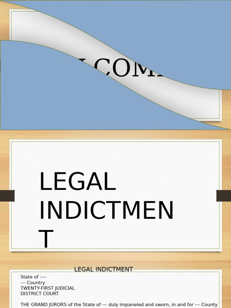 Legal Indictment | PDF