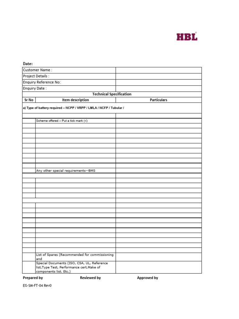 Battery and DC System Technical Checklist | PDF | Computers