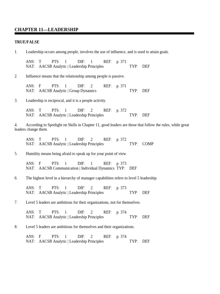 CHAPTER Leader | PDF