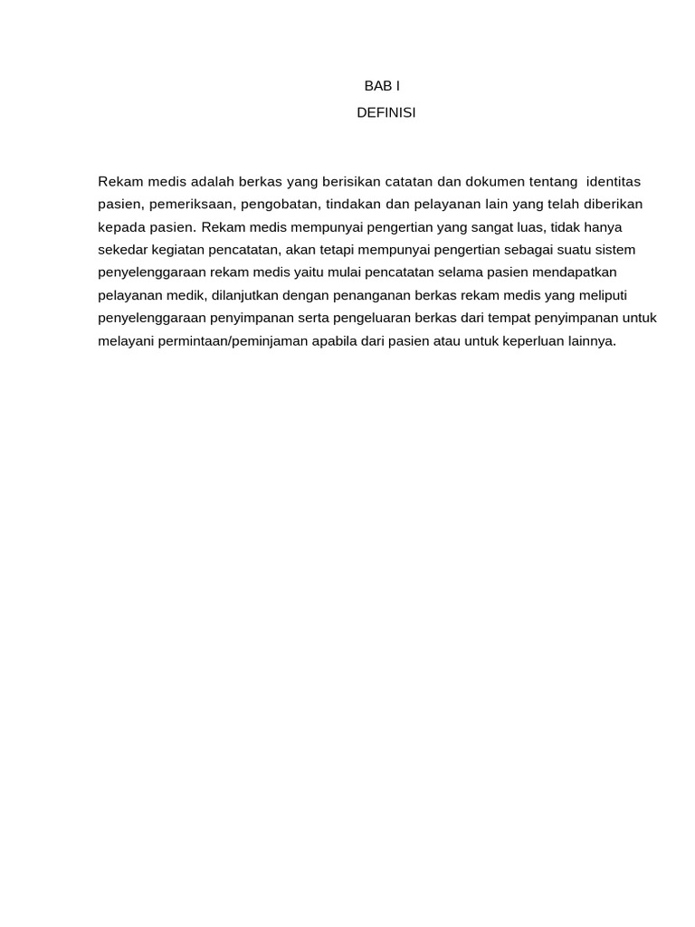 Panduan Rekam Medis HC Rao | PDF
