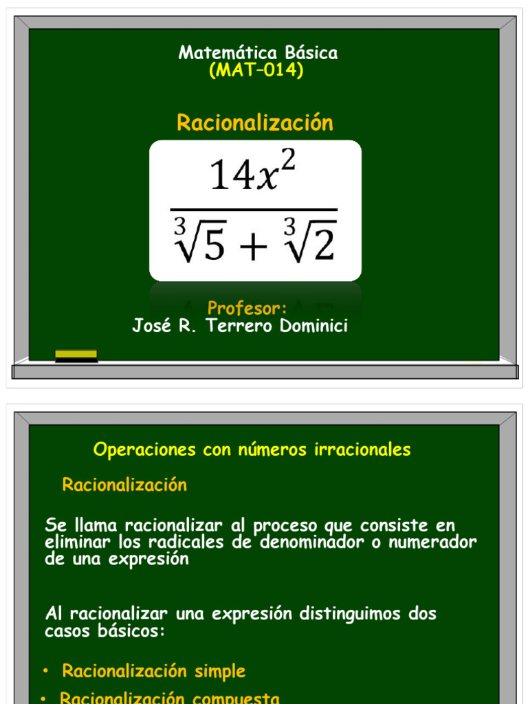 Racionalización | PDF