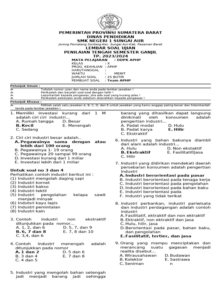 Dasar Dasar Program Keahlian APHP Edit PDF