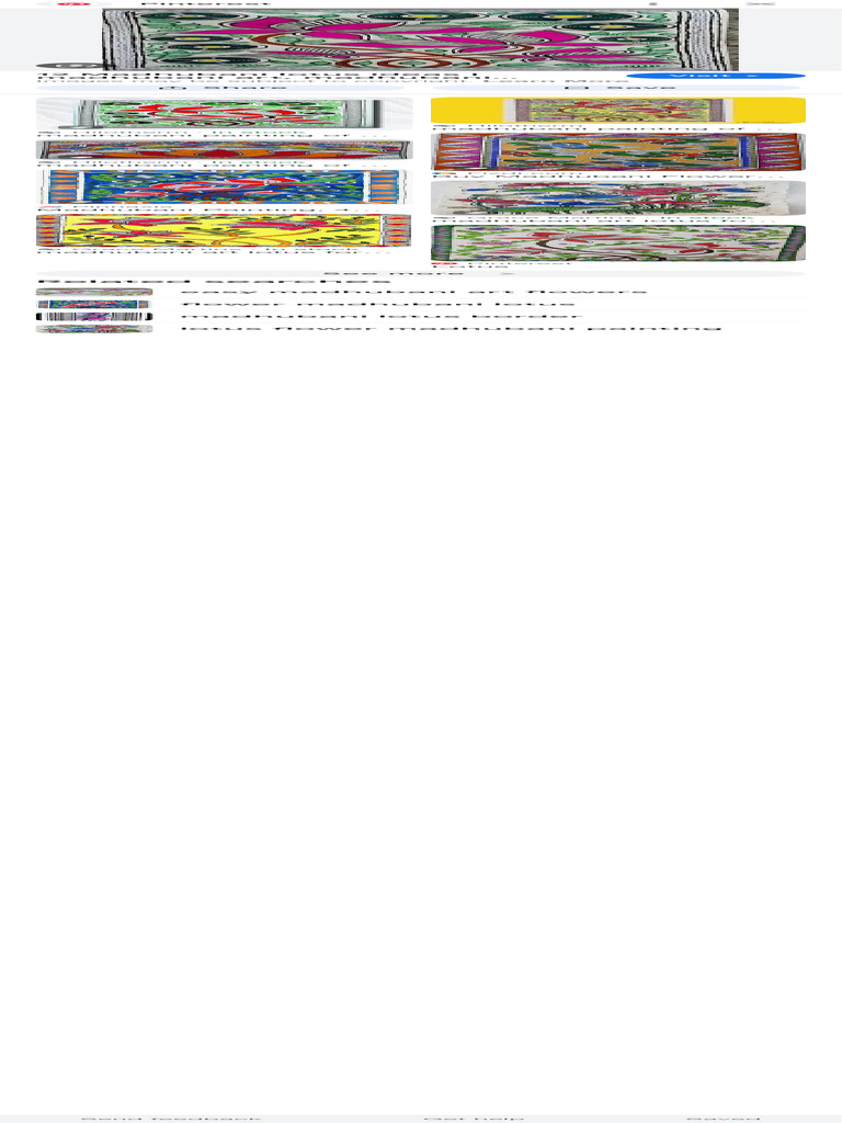 easy madhubani painting lotus - | PDF