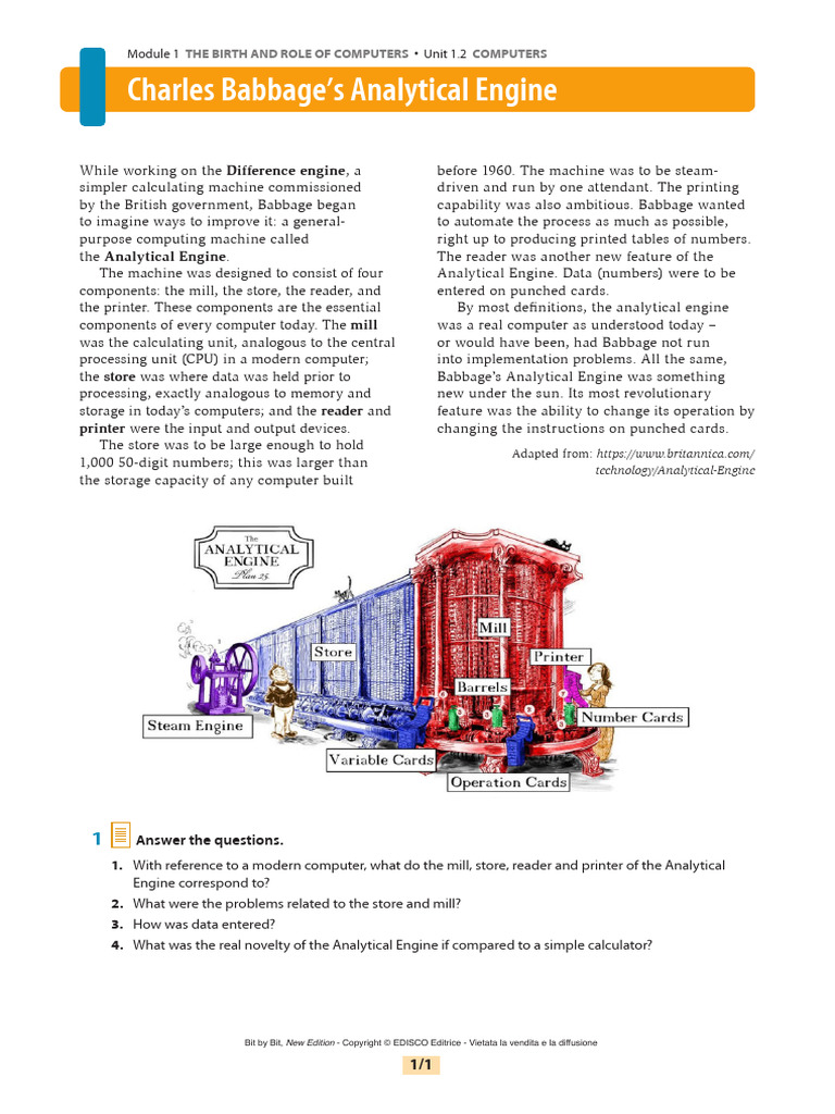 Charles Babbage S Analytical Engine | PDF