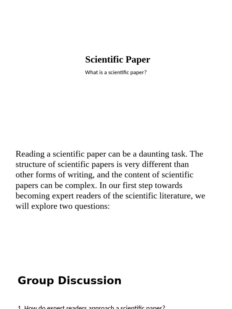 Pract #1 PPT - Scientific Paper | PDF