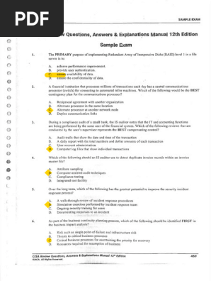CISA QAE Practice Test | PDF