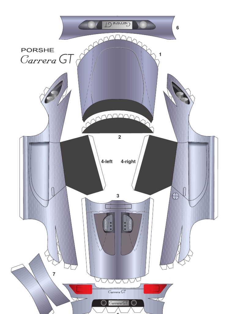 Papercraft Porsche Car Templates | PDF | Home & Garden