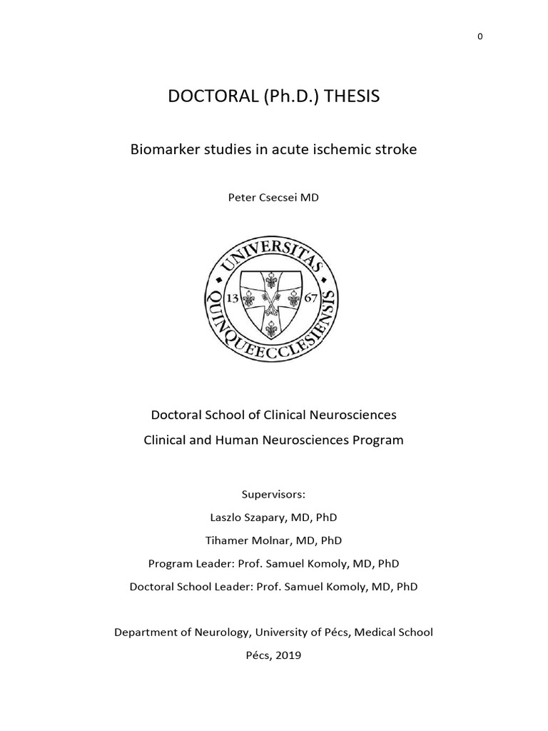 Biomarker Studies in Acute Ischemic Stroke | PDF