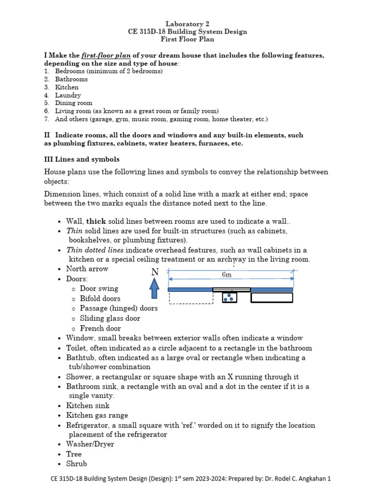 2 CE 315D Activity No 2 - First Floor Plan | PDF