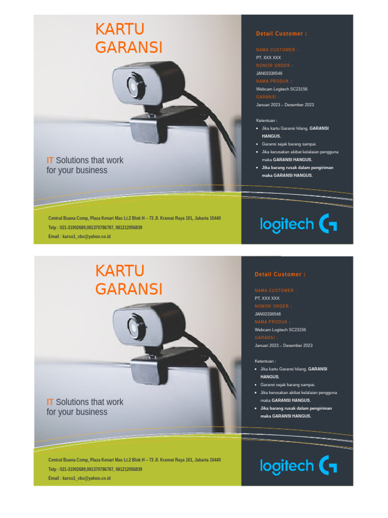 Garansi kAMERA | PDF