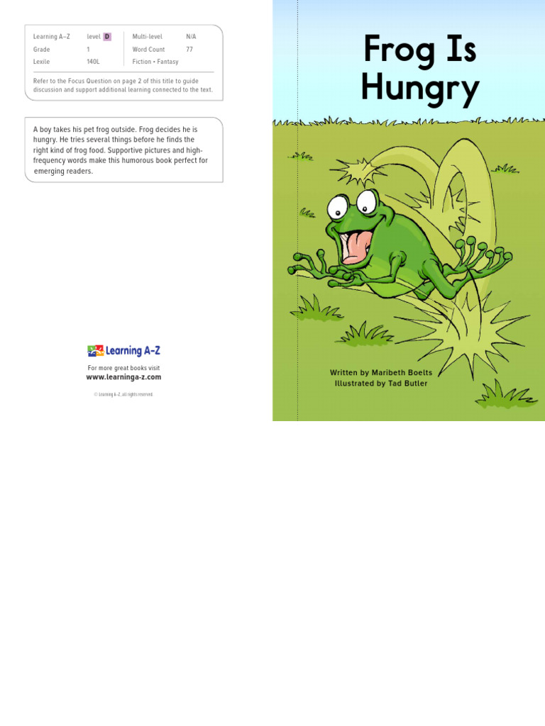 Frog Is Hungry Pdf