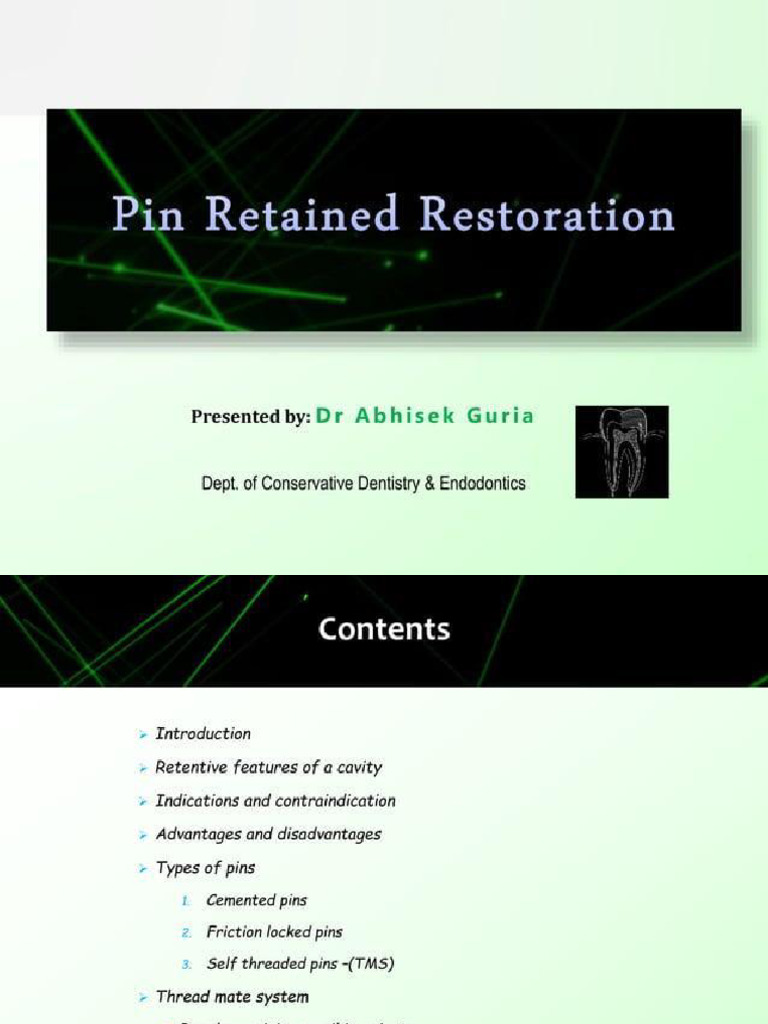 Pin Retained Rest. | PDF