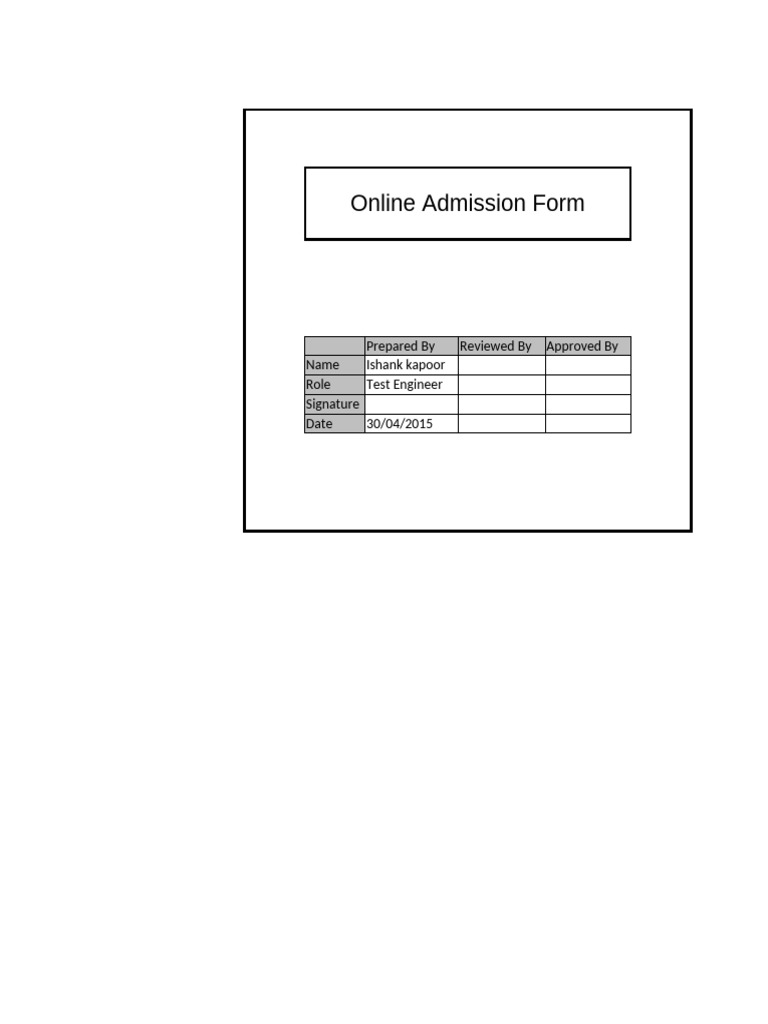 Online Admission Form Testing Guide | PDF | Password | Privacy