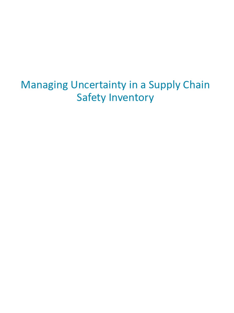 Safety Inventory | PDF