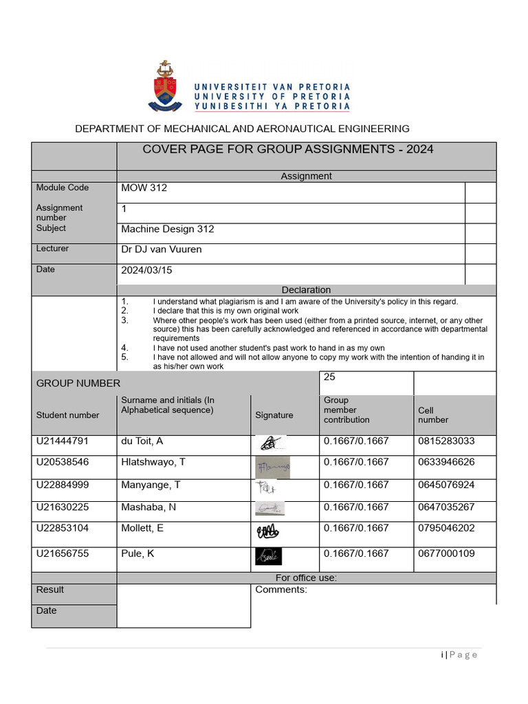 Group 25 Assignment 1-Final1 | PDF | Crane (Machine) | Actuator