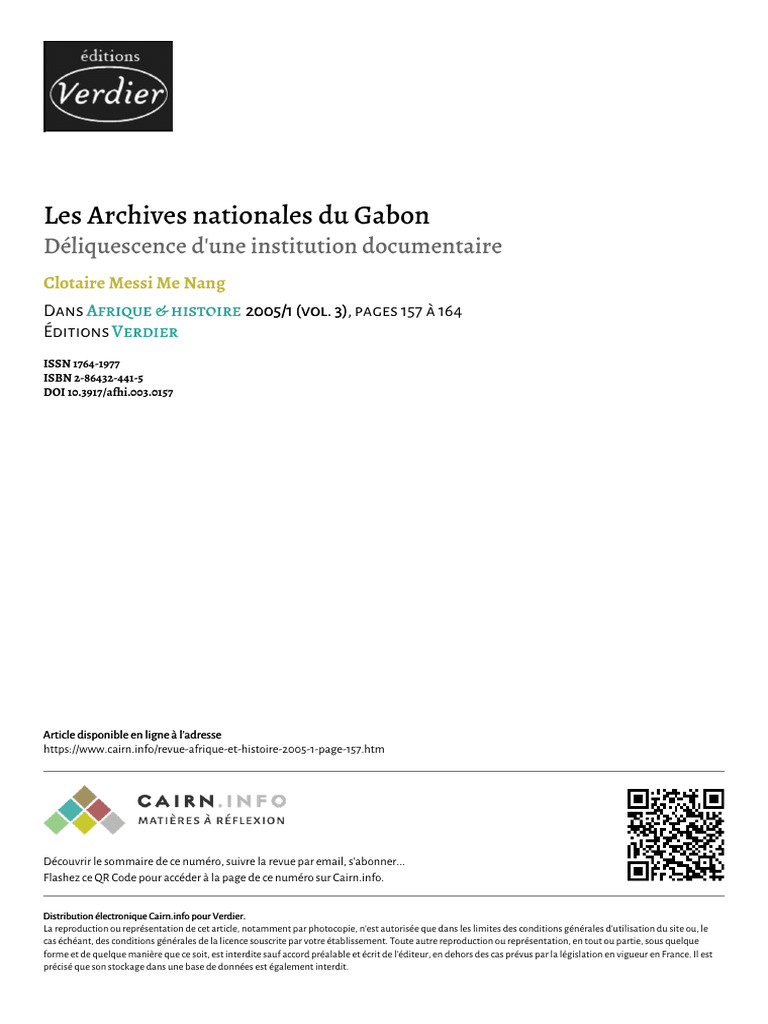 Archives Gabon 2005 VD PDF | PDF