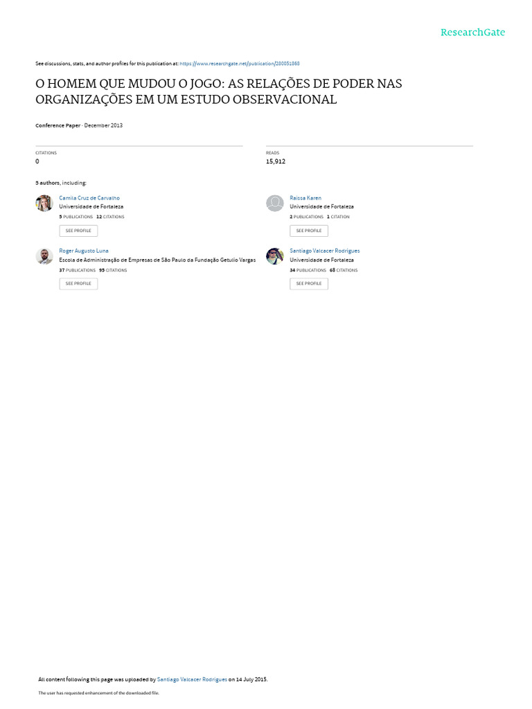 Anais Sbeo-Ohomemquemudouojogo | PDF