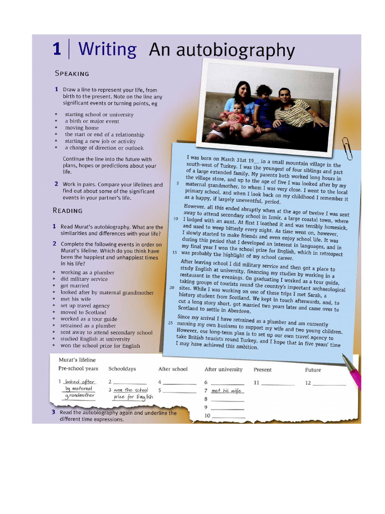 Writing An Autobiography Pdf