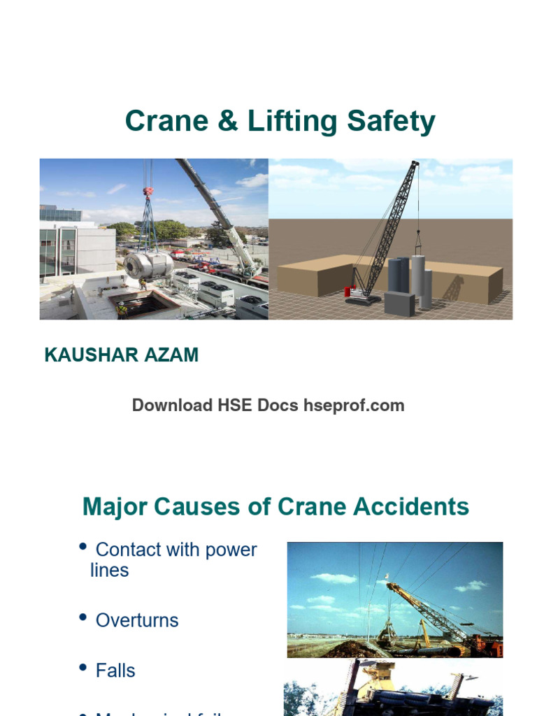 Crane & Lifting Safety | PDF