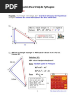 Download galit de Pythagore thorme de 4me by MATHS - VIDEOS  SN76948248 doc pdf