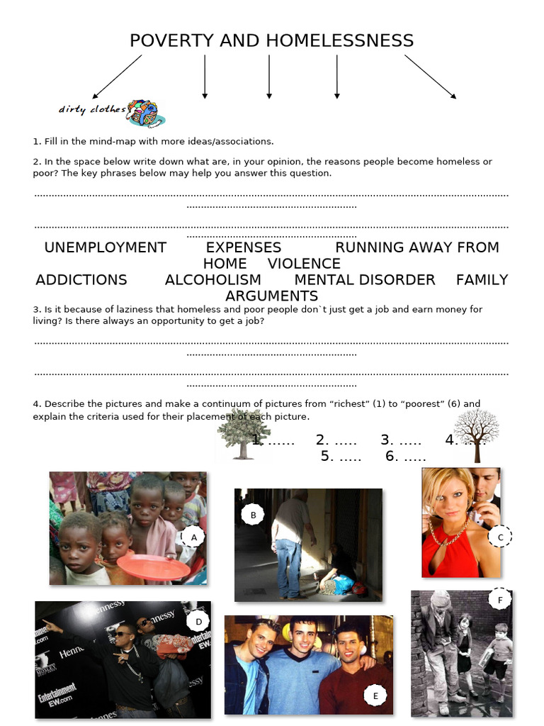 THE HOMELESS AND THE POOR full worksheet | PDF