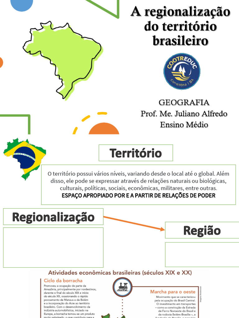 A Regionalização Do Território Brasileiro | PDF