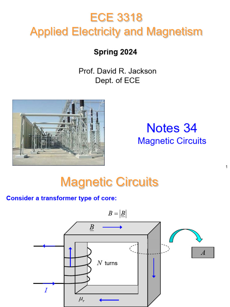 Notes 34 3318 Magnetic Circuits | PDF