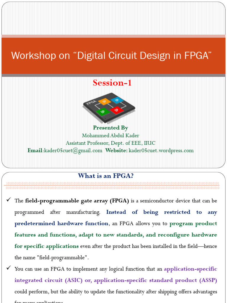 Digital Circuit Design with FPGA | PDF | Field Programmable Gate Array ...
