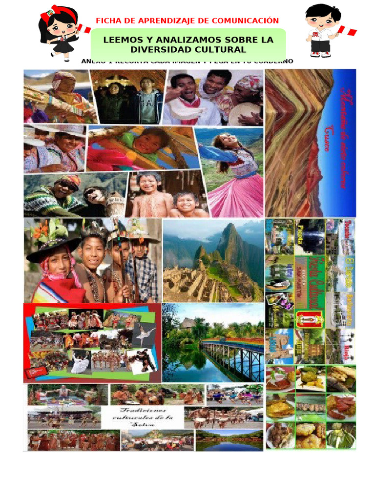 Ficha Comunicacion - Leemos y Analizamos Sobre La Diversidad Cultural | PDF