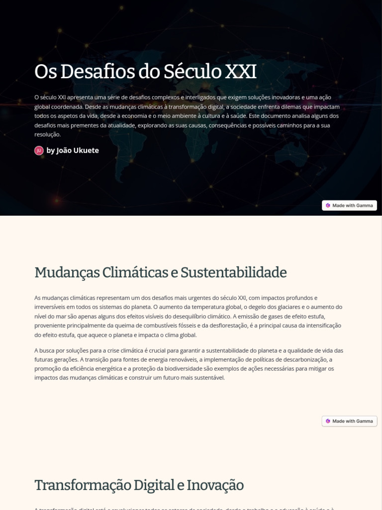 Os Desafios Do Seculo XXI | PDF
