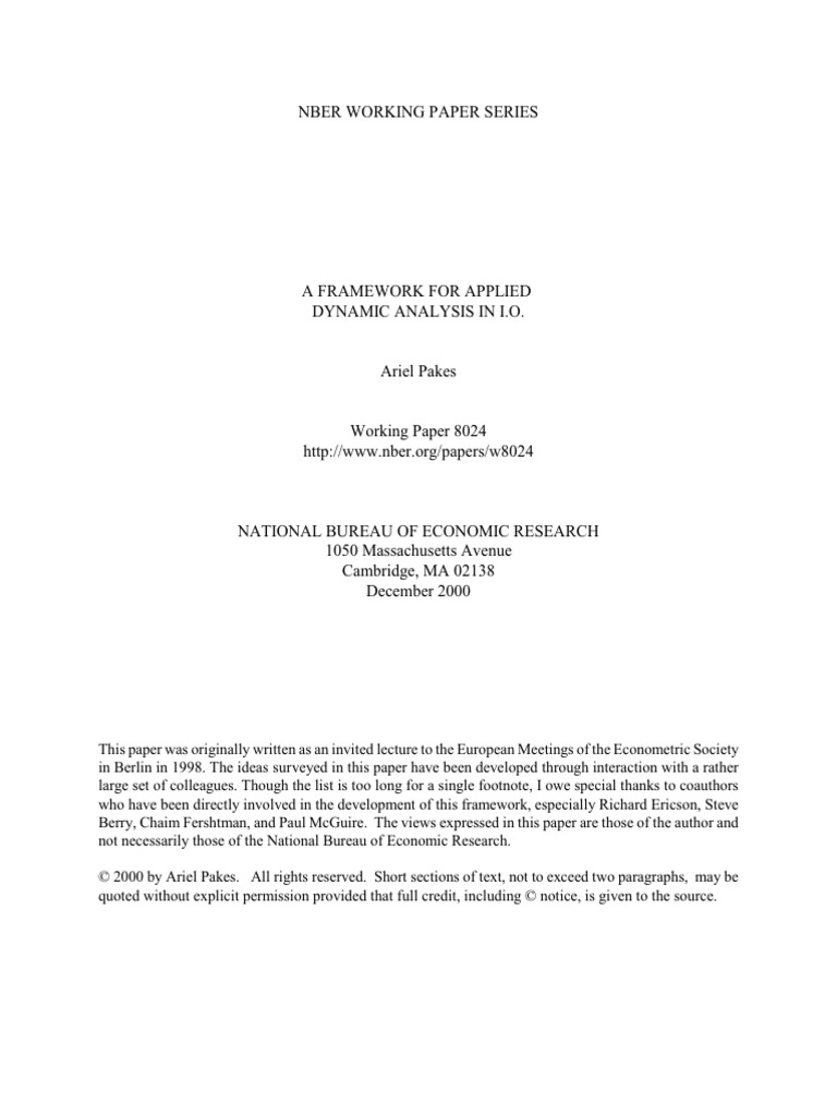 Pakes - aFrameworkForAppliedDynamicAnalysisInIO-wp8024 1200 | PDF