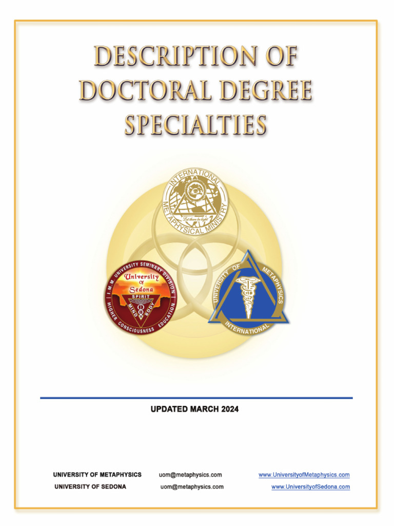 Doctoral Degree Specialties-Updated | PDF