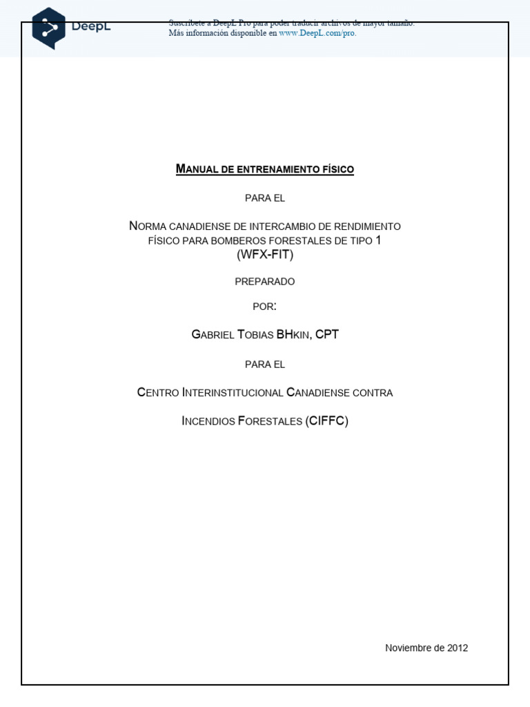 WFX-FIT Fitness Training Manual Es | PDF