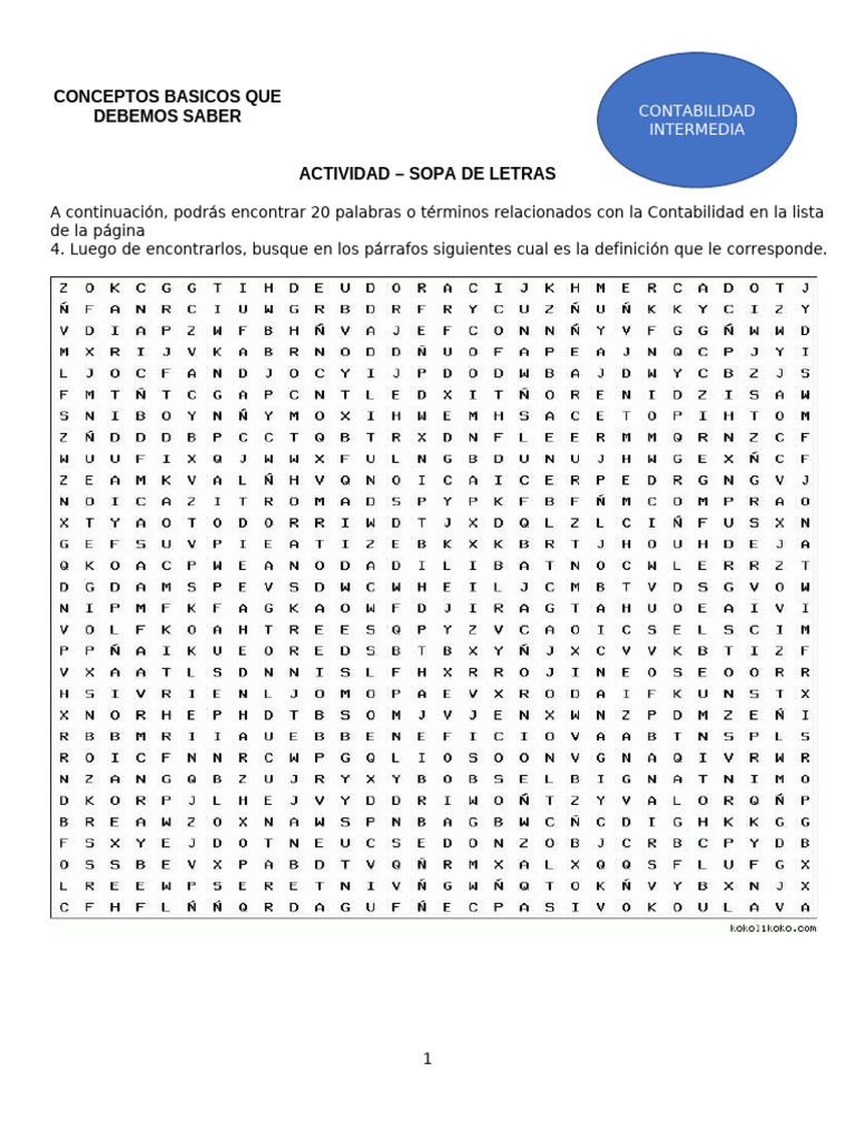 Sopa de Letras | PDF