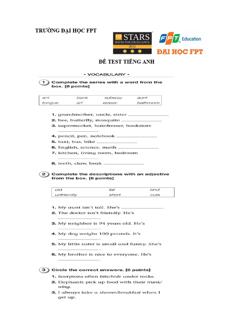 Fehcm de test tieng anh pdf