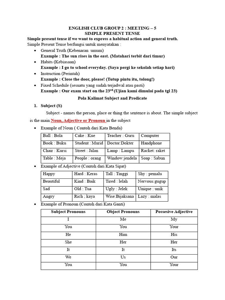 Meet 5 - English Club | PDF
