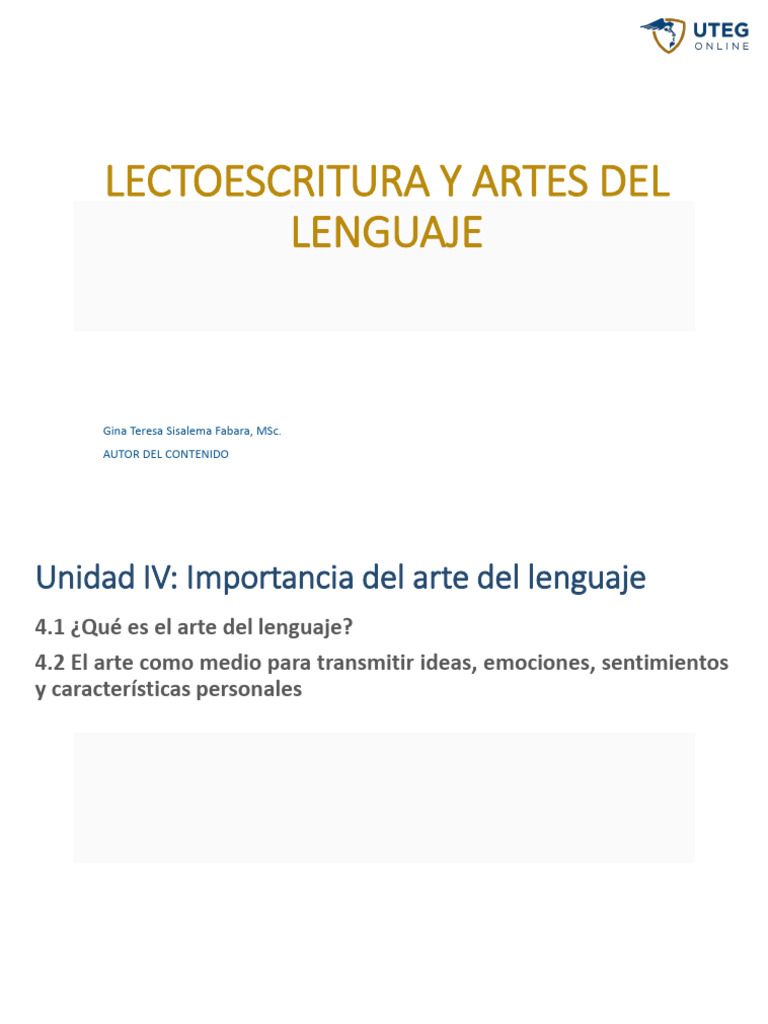 Go LECTOESCRITURA Y ARTES DEL LENGUAJEU4C8 | PDF