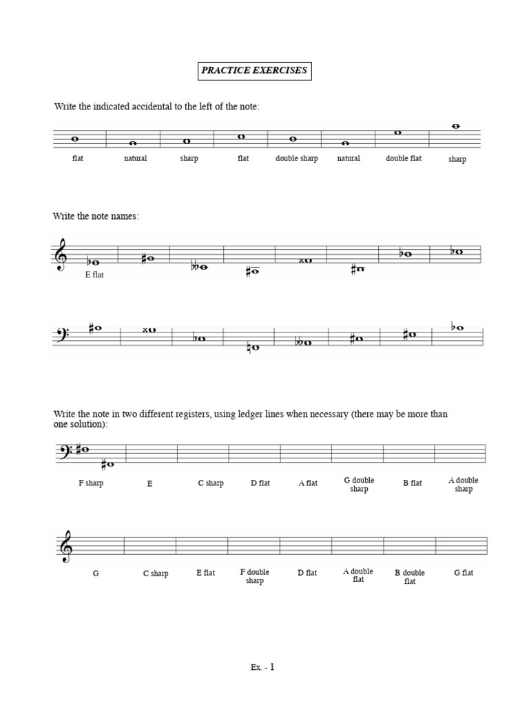 Music Exercise 1 | PDF