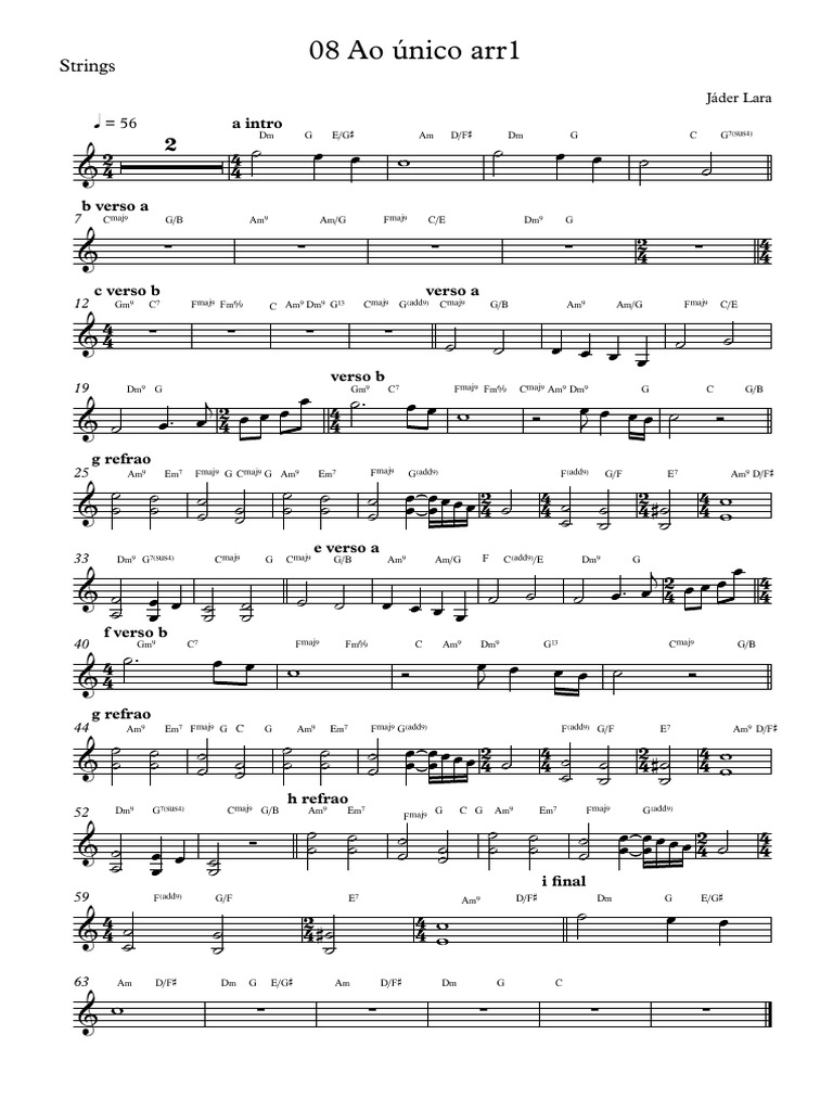 08 Ao Único Arr1 - Teclado 2 - Strings | PDF