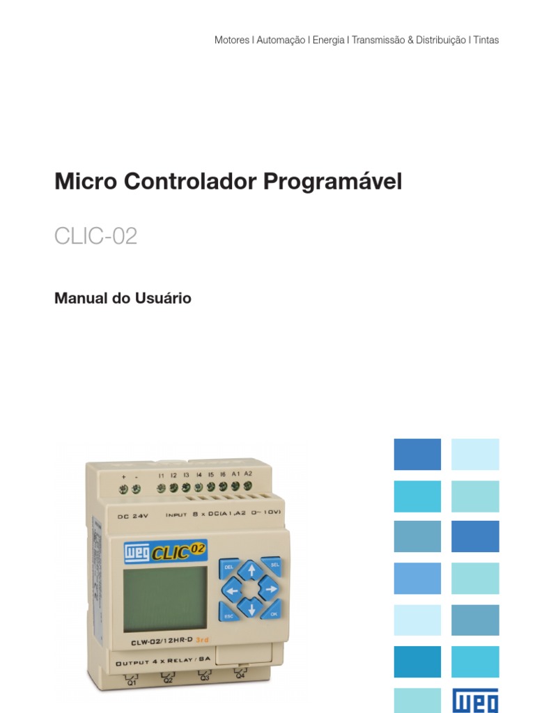 Micro Controlador Programável Weg clic 02 manual | Programmable Logic ...