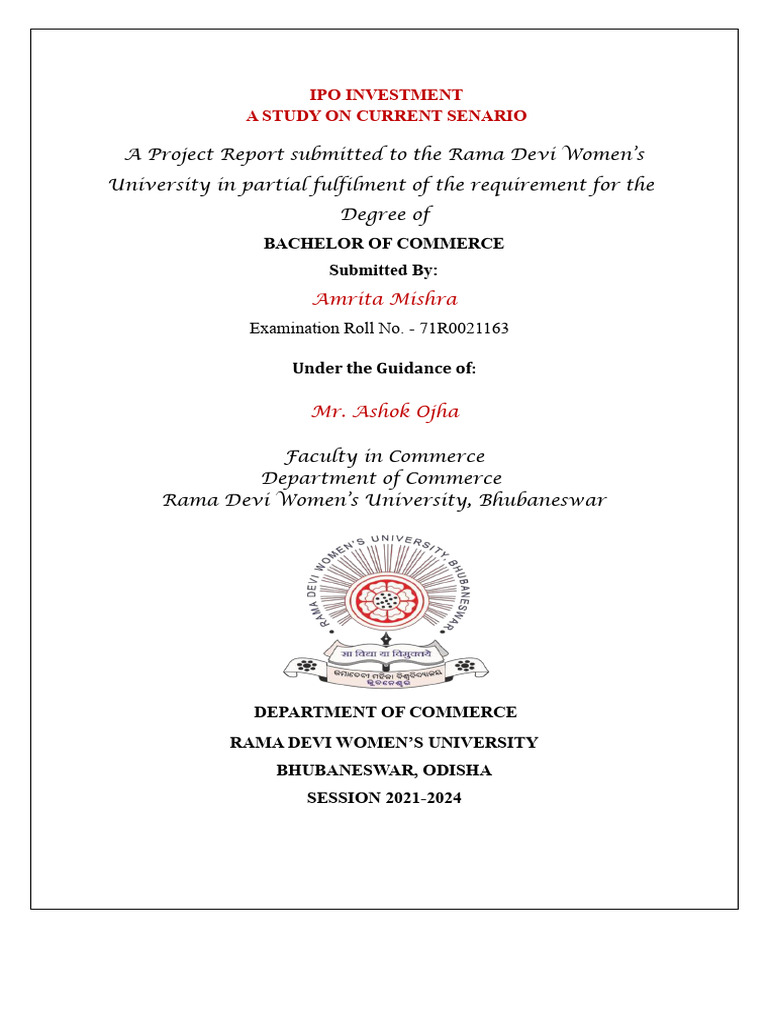 Ipo Investment Final Project Report | PDF