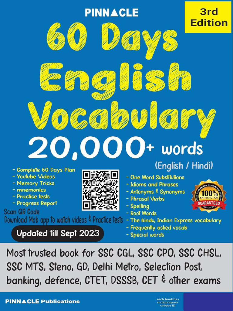 Demo 50 60 Days English Vocabulary 21000 Words English Hindi Pinnacle ...