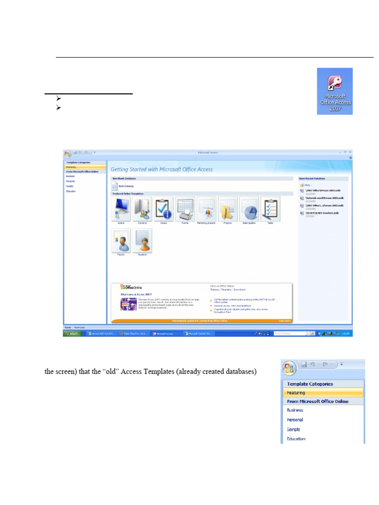 Access 2007 Meeting Database Guide | PDF | Table (Database) | Art