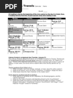 Gullivers Travels Reading Schedule