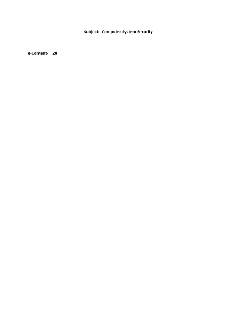 L28, Computer System Security, Cryptography | PDF