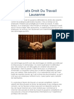 Avocats Droit Du Travail Lausanne
