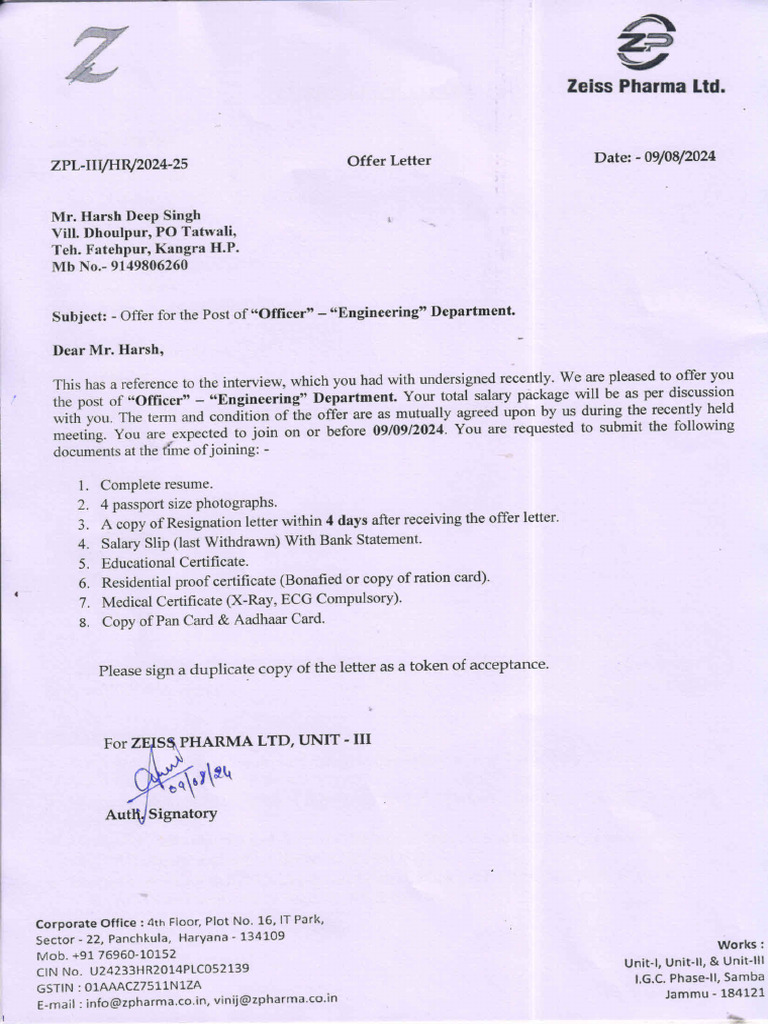 Offer | PDF