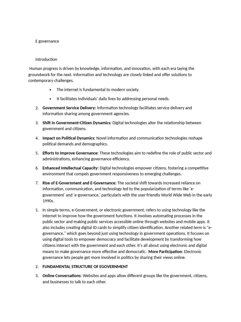 E Governance | PDF
