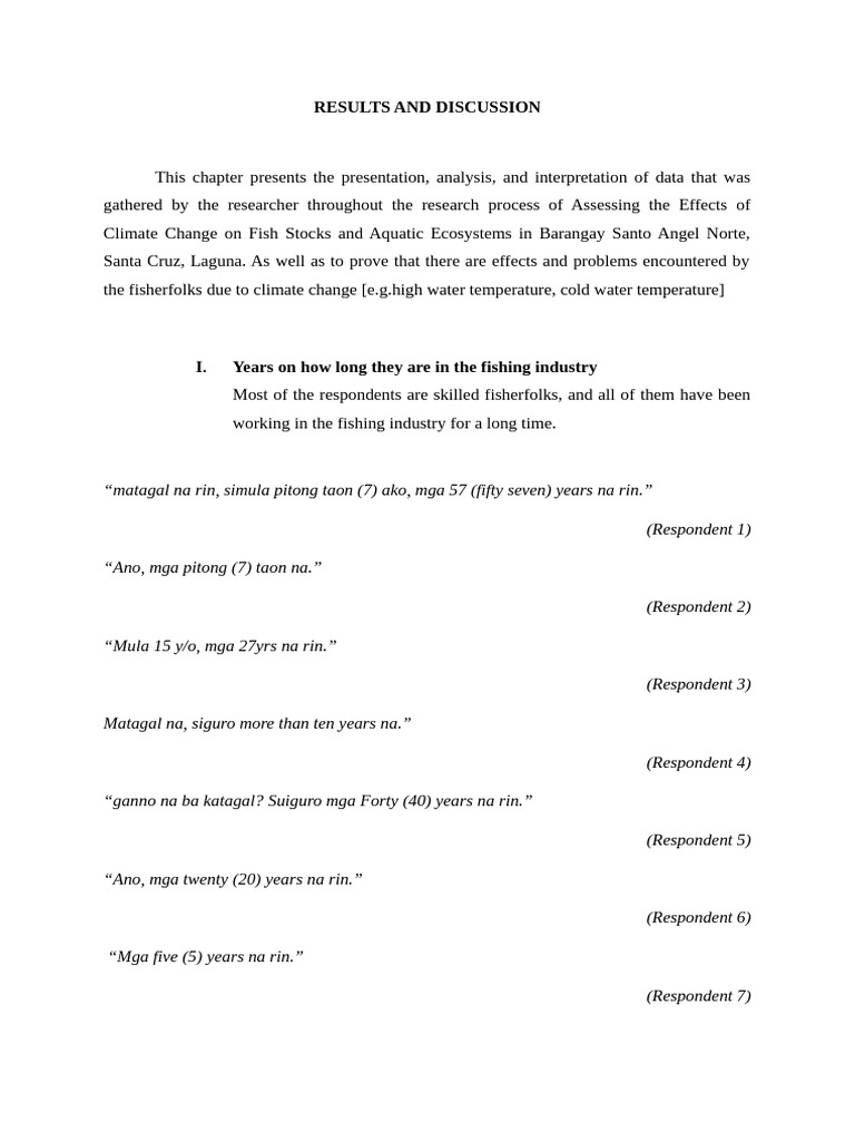 Results and Discussion | PDF | Fish | Foreign Language Studies